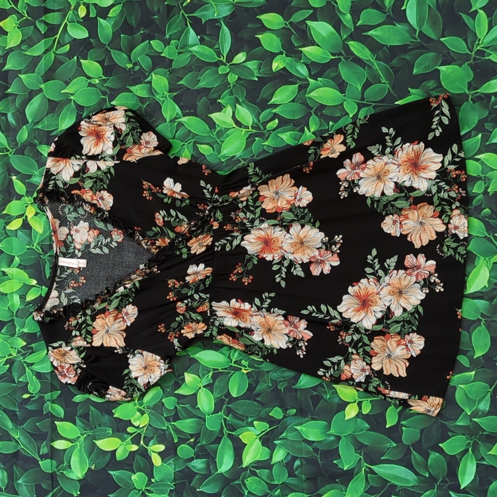 Women's Small Black Xhilaration Floral Summer Dress